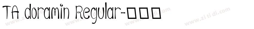 TA doramin Regular字体转换
